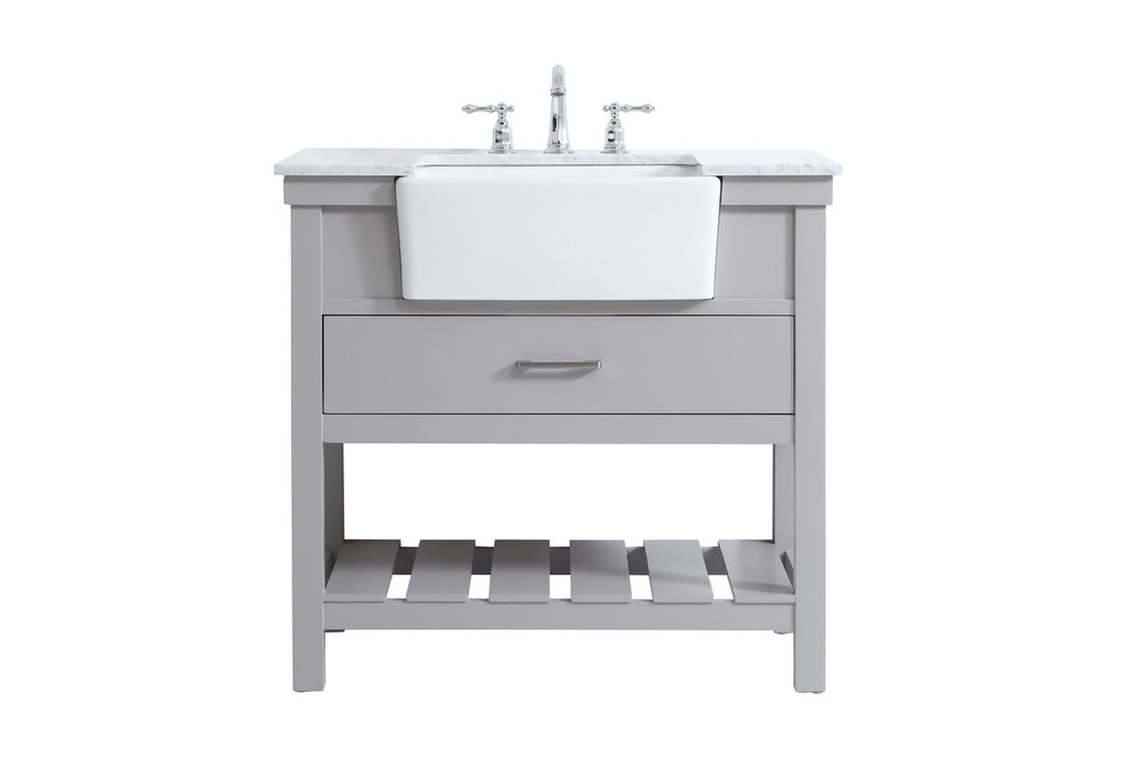 Elegant Lighting VF60136GR Single Bathroom Vanity, Grey
