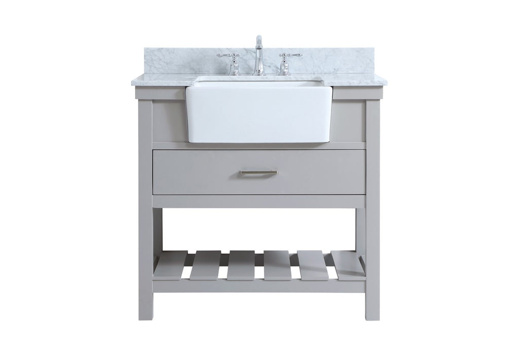 Elegant Lighting VF60136GR-BS Single Bathroom Vanity, Grey