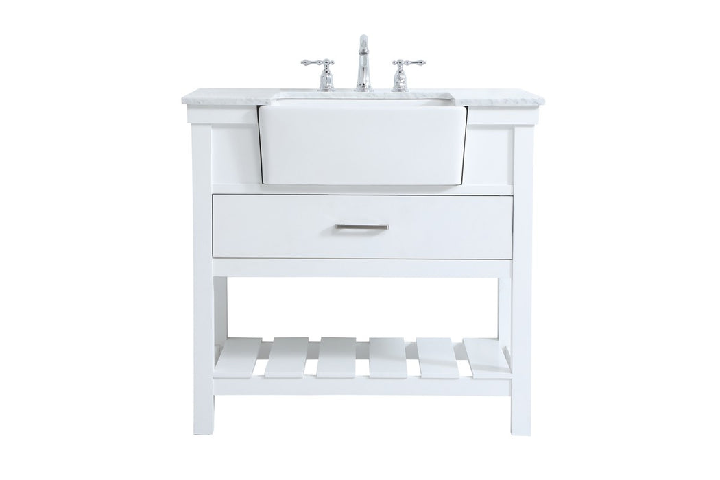 Elegant Lighting VF60136WH Single Bathroom Vanity, White