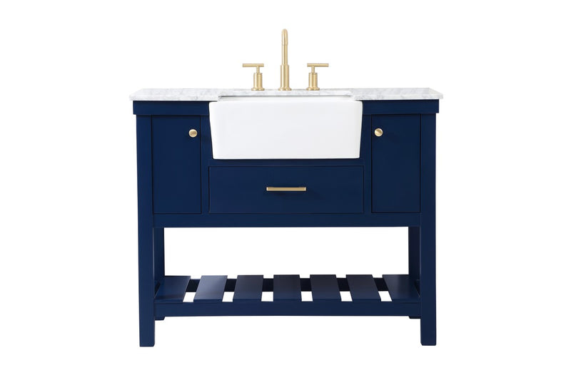 Elegant Lighting VF60142BL Single Bathroom Vanity, Blue