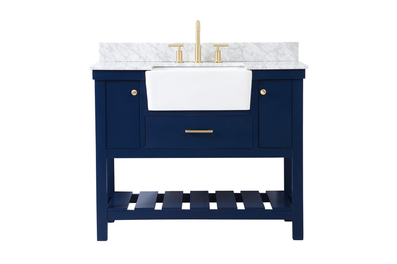 Elegant Lighting VF60142BL-BS Single Bathroom Vanity, Blue
