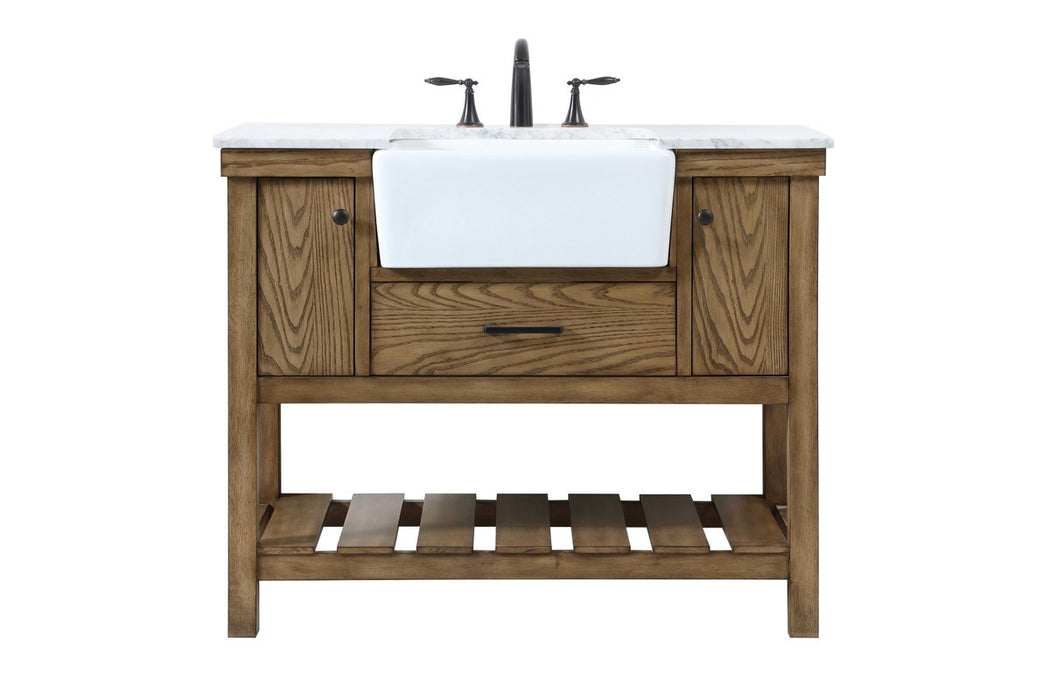 Elegant Lighting VF60142DW Single Bathroom Vanity, Driftwood