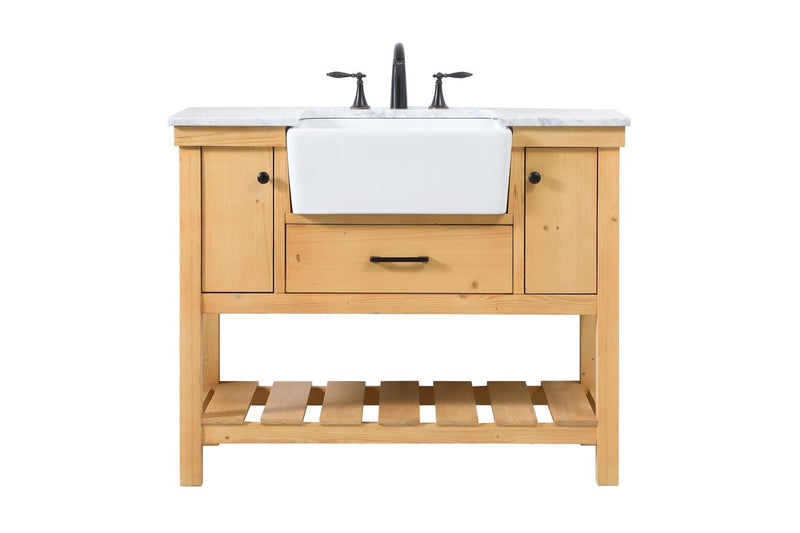 Elegant Lighting VF60142NW Single Bathroom Vanity, Natural Wood