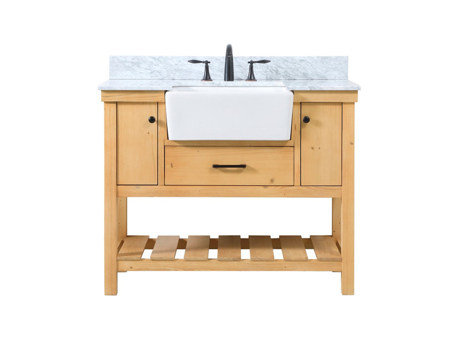 Elegant Lighting VF60142NW-BS Single Bathroom Vanity, Natural Wood