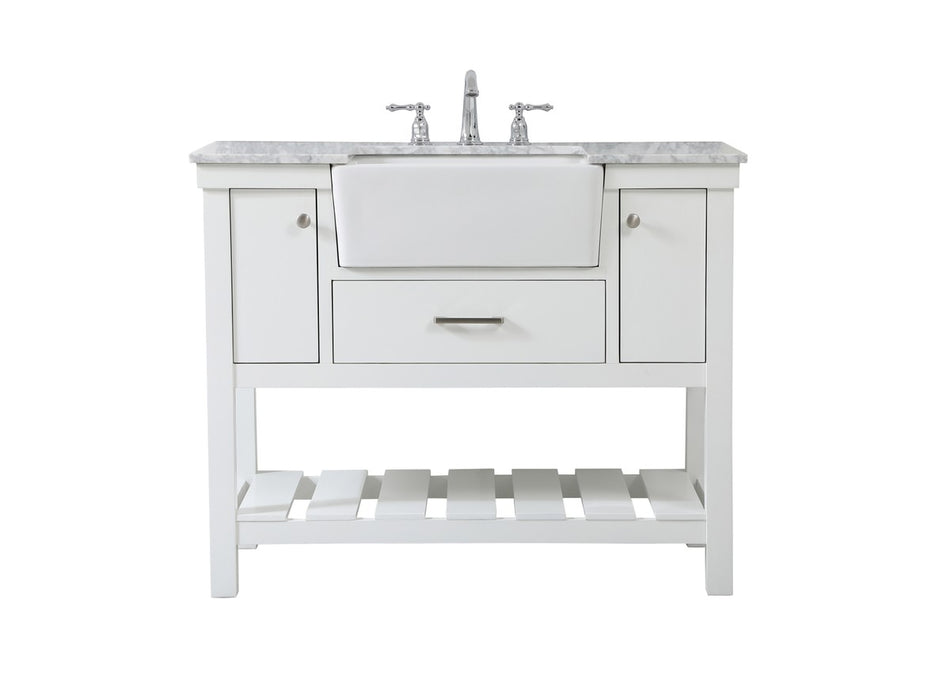 Elegant Lighting VF60142WH Single Bathroom Vanity, White