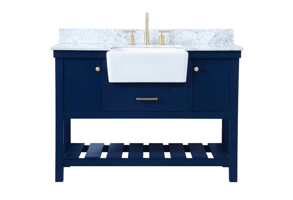 Elegant Lighting VF60148BL-BS Single Bathroom Vanity, Blue
