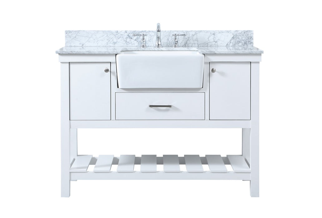 Elegant Lighting VF60148WH-BS Single Bathroom Vanity, White