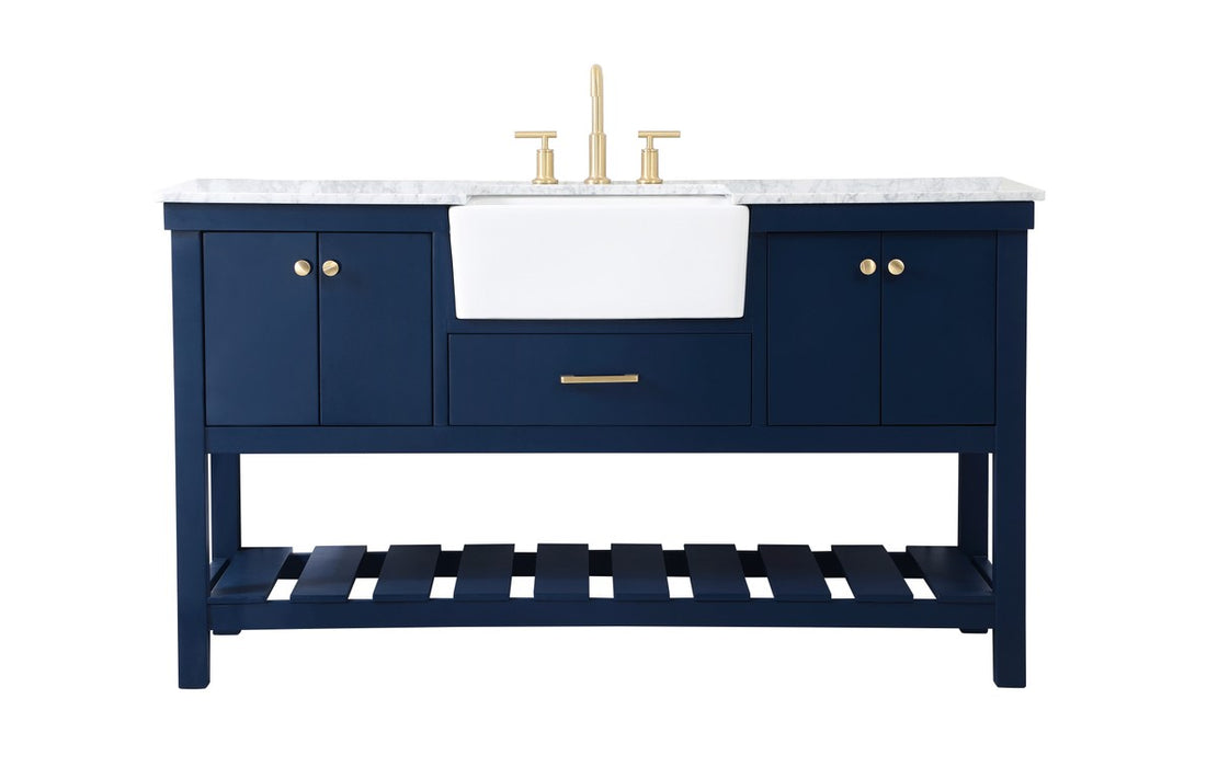 Elegant Lighting VF60160BL Single Bathroom Vanity, Blue