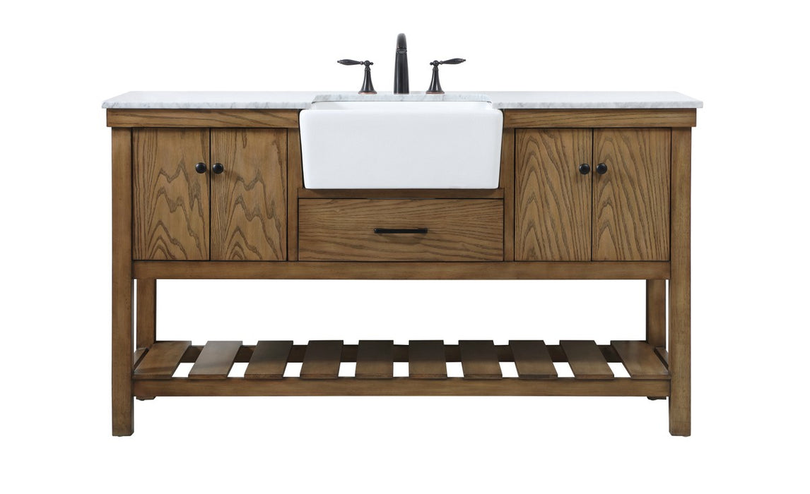 Elegant Lighting VF60160DW Single Bathroom Vanity, Driftwood