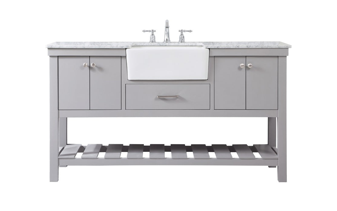 Elegant Lighting VF60160GR Single Bathroom Vanity, Grey