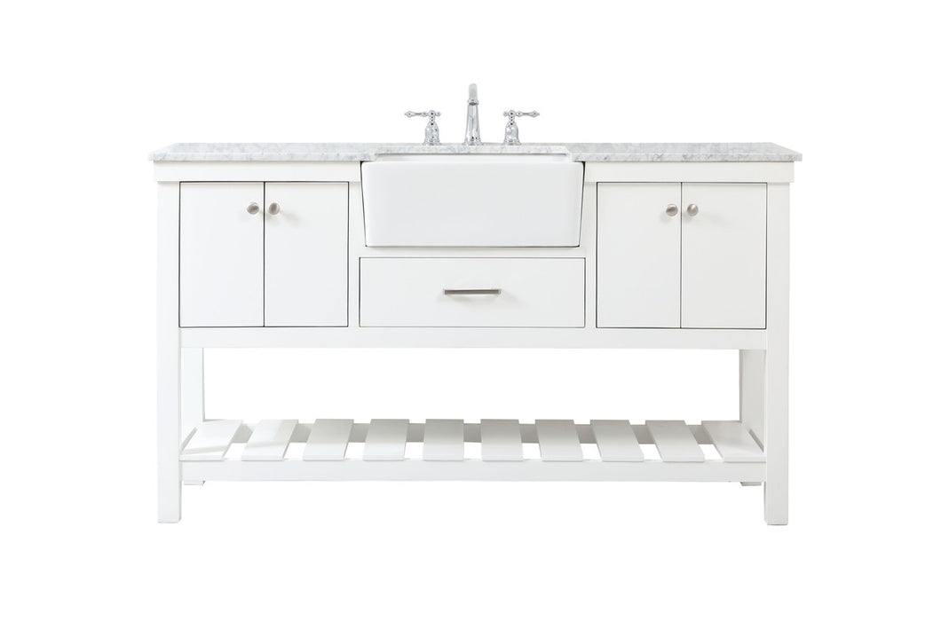 Elegant Lighting VF60160WH Single Bathroom Vanity, White