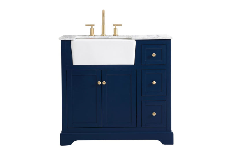 Elegant Lighting VF60236BL Single Bathroom Vanity, Blue
