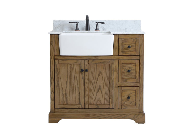 Elegant Lighting VF60236DW-BS Single Bathroom Vanity, Driftwood