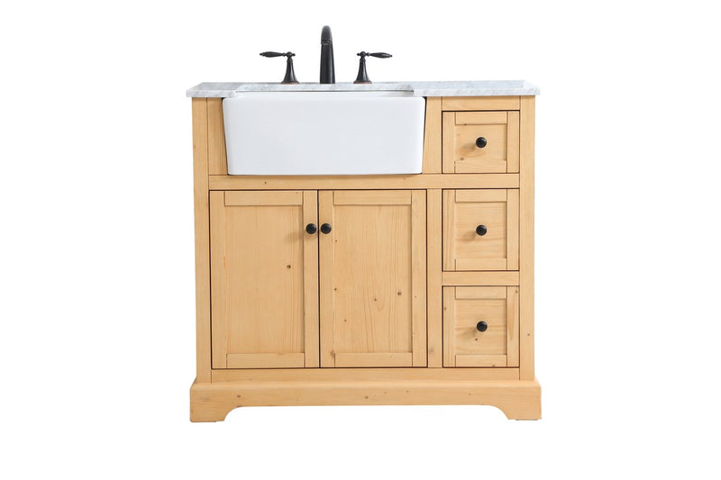 Elegant Lighting VF60236NW Single Bathroom Vanity, Natural Wood