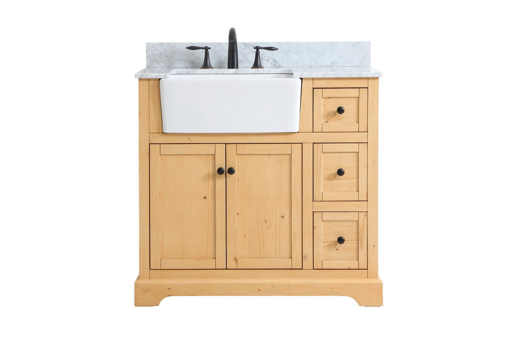 Elegant Lighting VF60236NW-BS Single Bathroom Vanity, Natural Wood