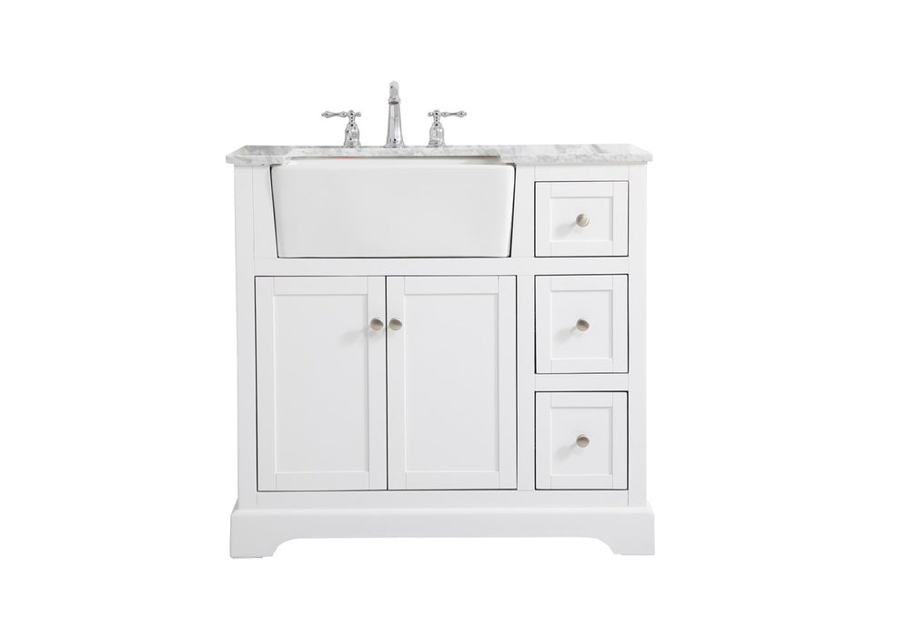 Elegant Lighting VF60236WH Single Bathroom Vanity, White