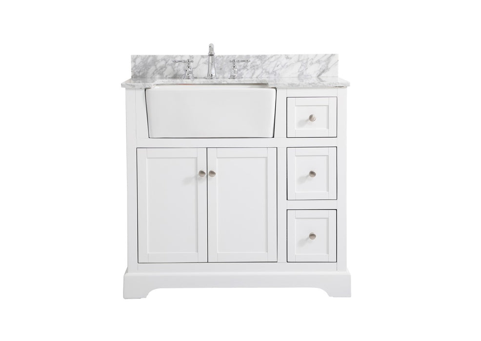 Elegant Lighting VF60236WH-BS Single Bathroom Vanity, White