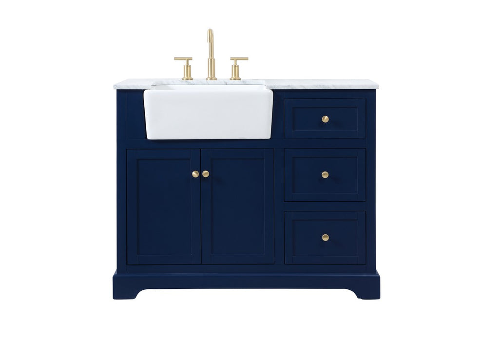 Elegant Lighting VF60242BL Single Bathroom Vanity, Blue