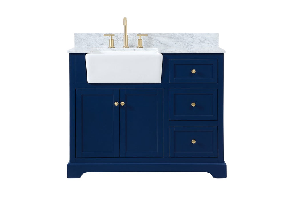 Elegant Lighting VF60242BL-BS Single Bathroom Vanity, Blue