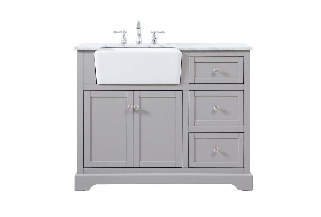 Elegant Lighting VF60242GR Single Bathroom Vanity, Grey