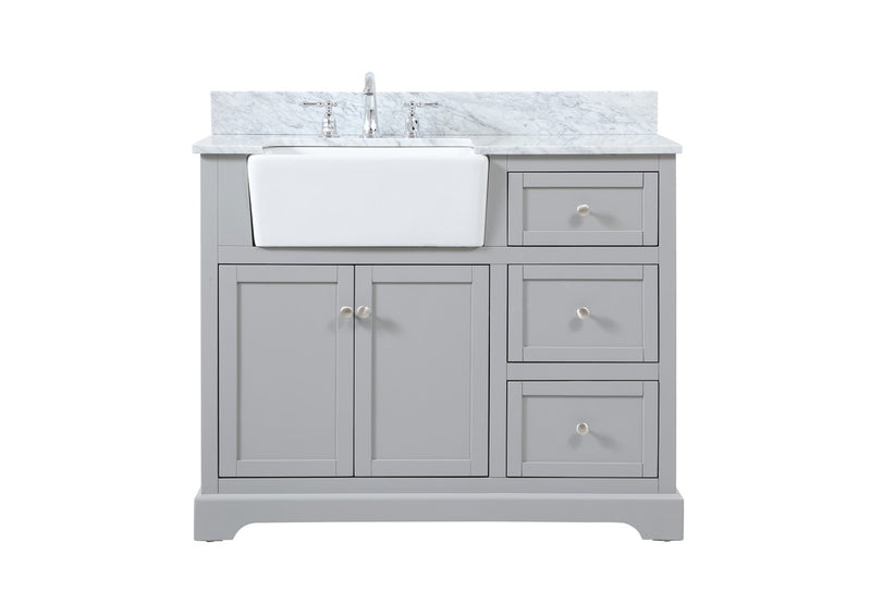 Elegant Lighting VF60242GR-BS Single Bathroom Vanity, Grey