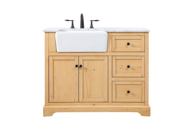 Elegant Lighting VF60242NW Single Bathroom Vanity, Natural Wood