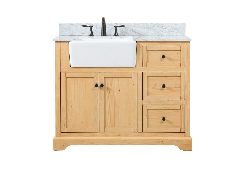 Elegant Lighting VF60242NW-BS Single Bathroom Vanity, Natural Wood