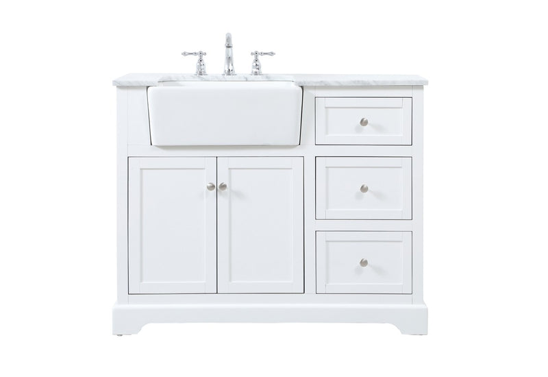 Elegant Lighting VF60242WH Single Bathroom Vanity, White