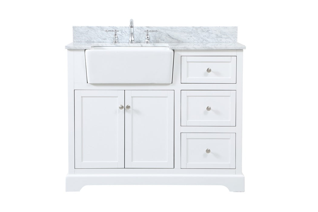 Elegant Lighting VF60242WH-BS Single Bathroom Vanity, White