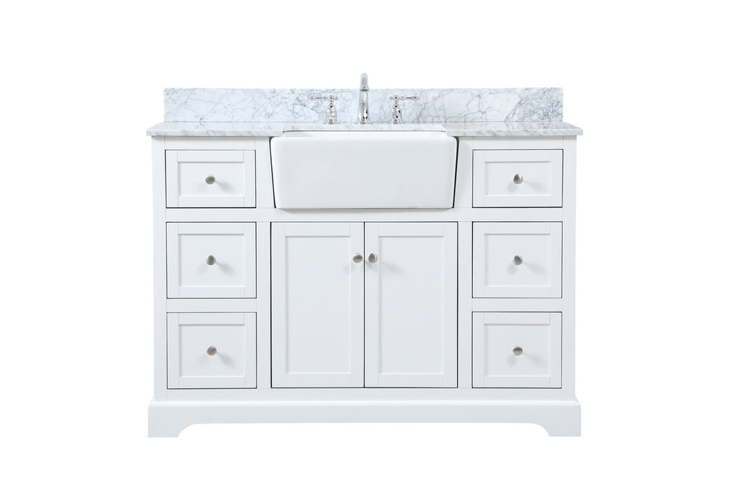 Elegant Lighting VF60248WH-BS Single Bathroom Vanity, White