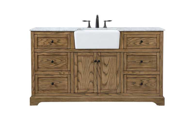 Elegant Lighting VF60260DW Single Bathroom Vanity, Driftwood
