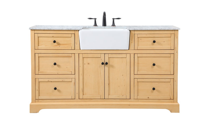 Elegant Lighting VF60260NW Single Bathroom Vanity, Natural Wood