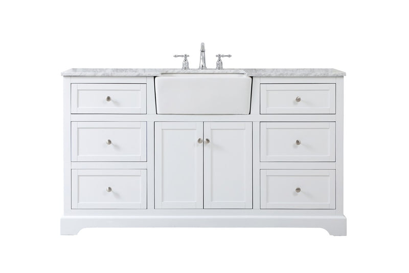 Elegant Lighting VF60260WH Single Bathroom Vanity, White