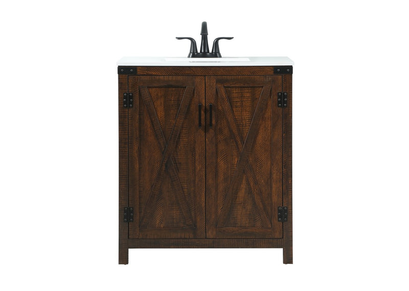 Elegant Lighting VF90230EX Single Bathroom Vanity, Expresso