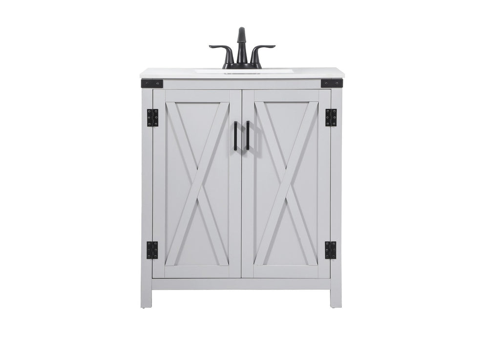 Elegant Lighting VF90230GR Single Bathroom Vanity, Grey