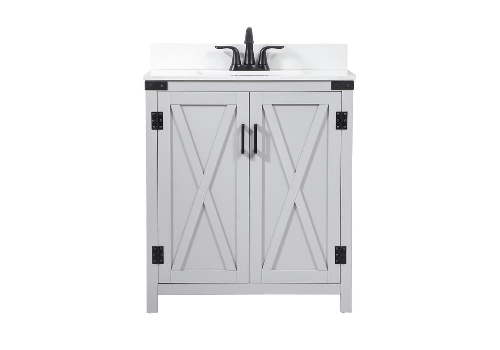 Elegant Lighting VF90230GR-BS Single Bathroom Vanity, Grey