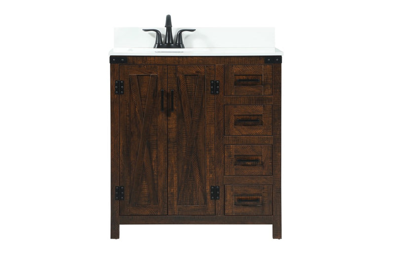 Elegant Lighting VF90232EX-BS Single Bathroom Vanity, Expresso