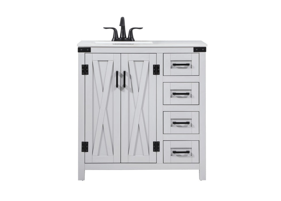 Elegant Lighting VF90232GR Single Bathroom Vanity, Grey
