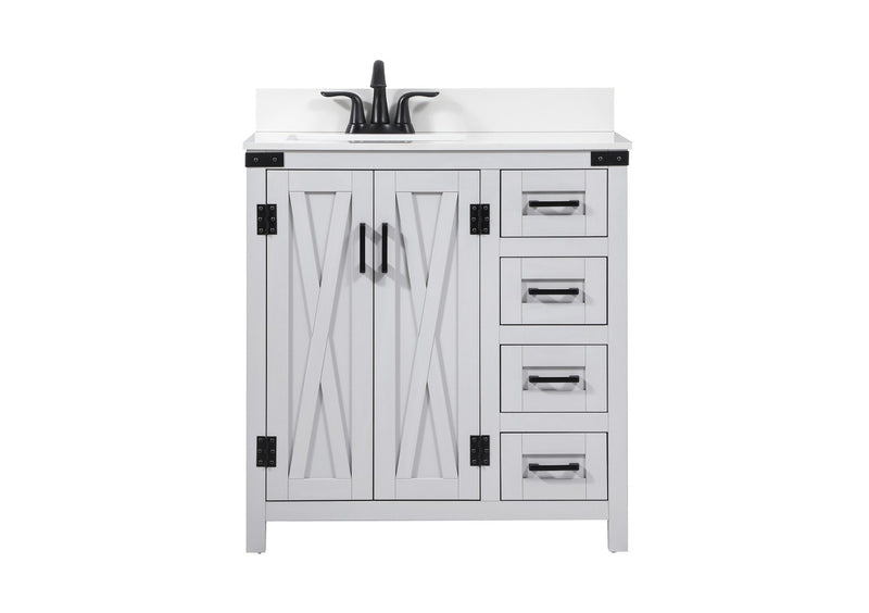 Elegant Lighting VF90232GR-BS Single Bathroom Vanity, Grey