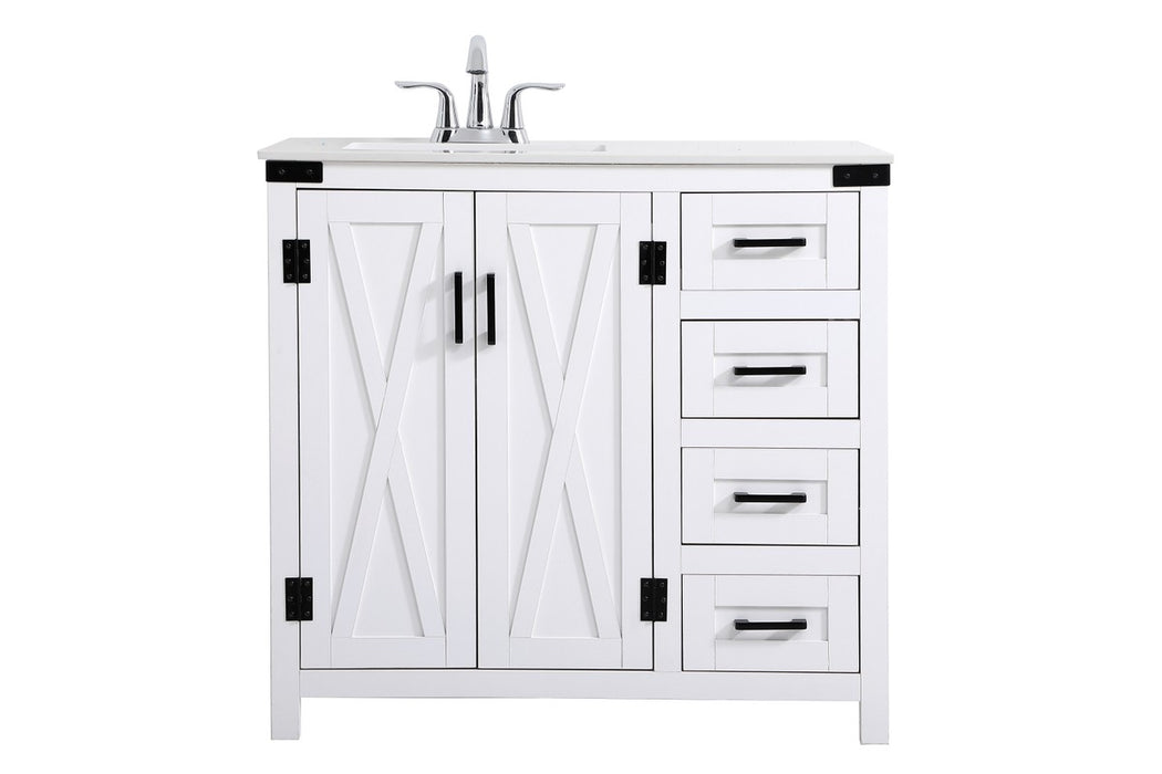 Elegant Lighting VF90236WH Bathroom Vanity, White