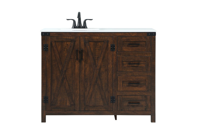 Elegant Lighting VF90242EX Single Bathroom Vanity, Expresso