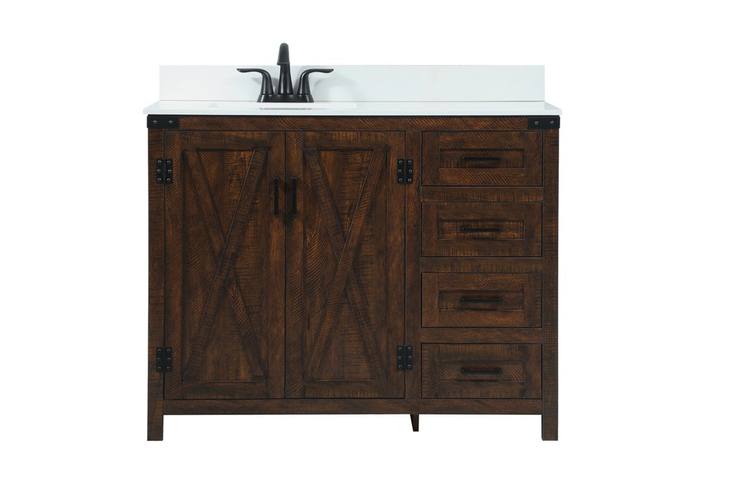 Elegant Lighting VF90242EX-BS Single Bathroom Vanity, Expresso
