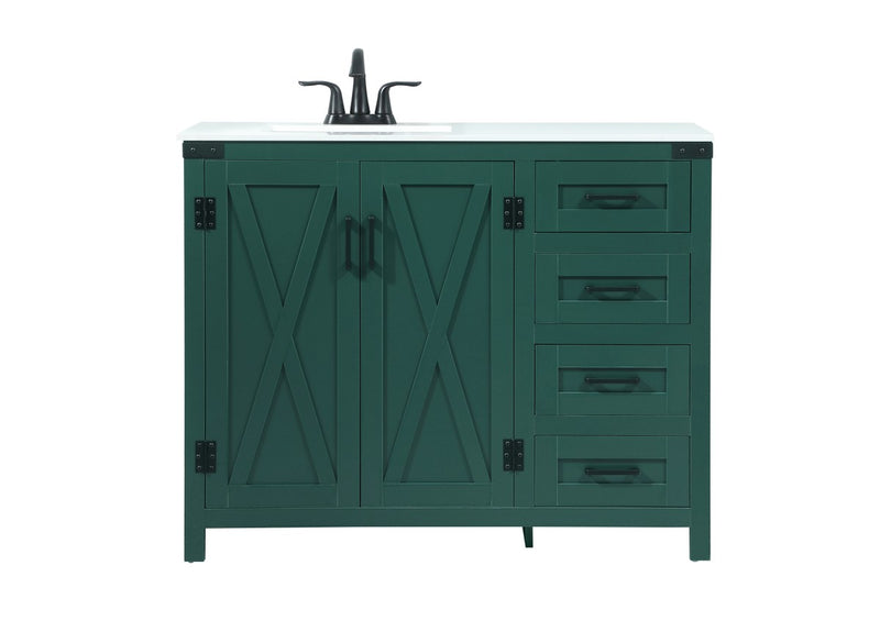 Elegant Lighting VF90242MGN Single Bathroom Vanity, Green