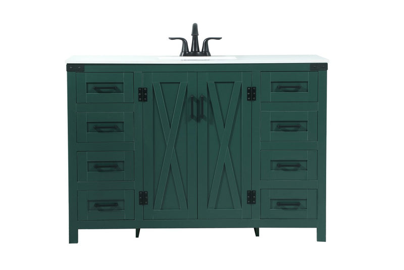 Elegant Lighting VF90248MGN Single Bathroom Vanity, Green