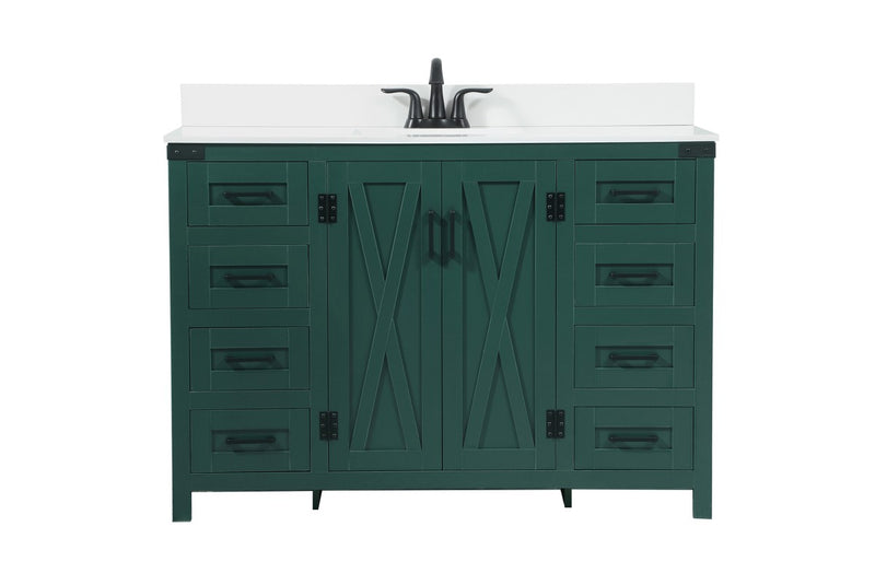 Elegant Lighting VF90248MGN-BS Single Bathroom Vanity, Green