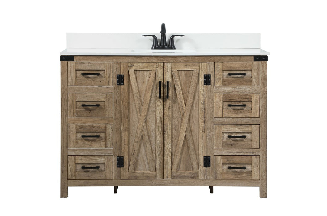 Elegant Lighting VF90248NT-BS Single Bathroom Vanity, Natural oak