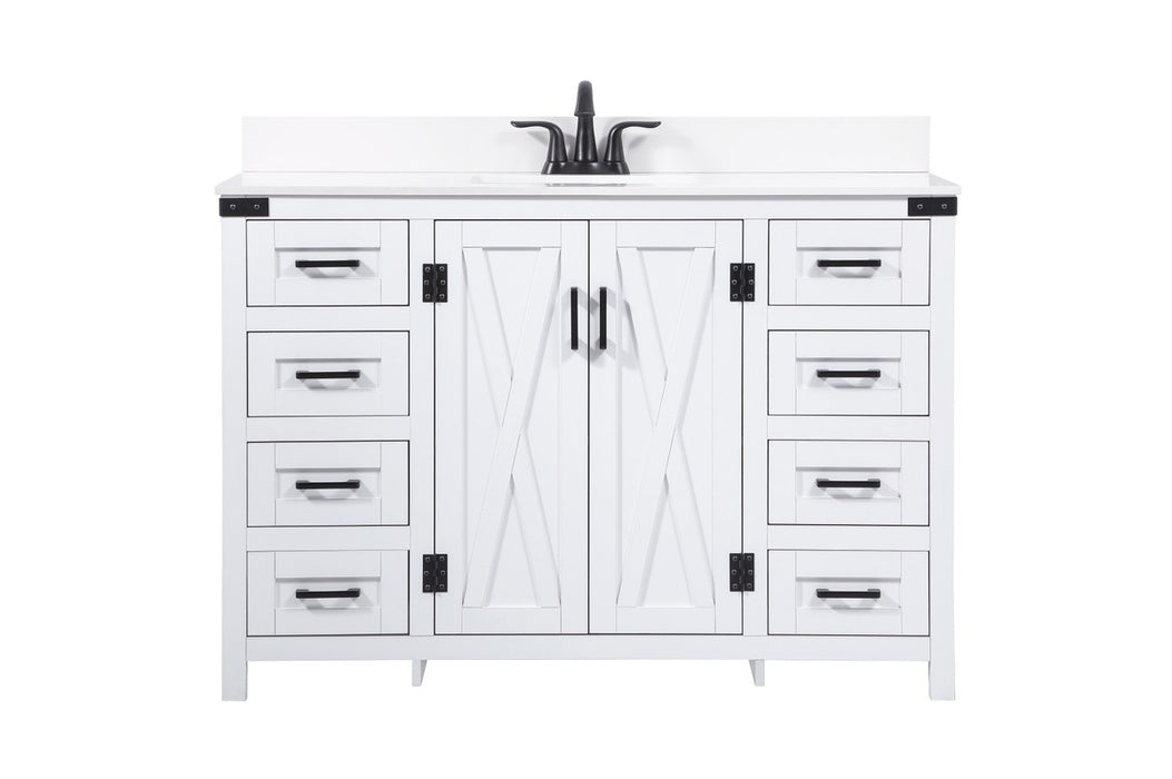 Elegant Lighting VF90248WH-BS Single Bathroom Vanity, White