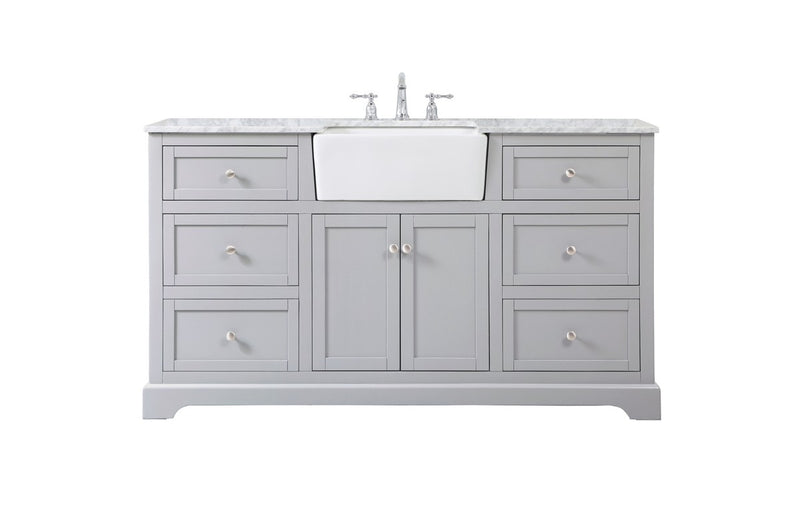 Elegant Lighting VF60260GR Single Bathroom Vanity, Grey