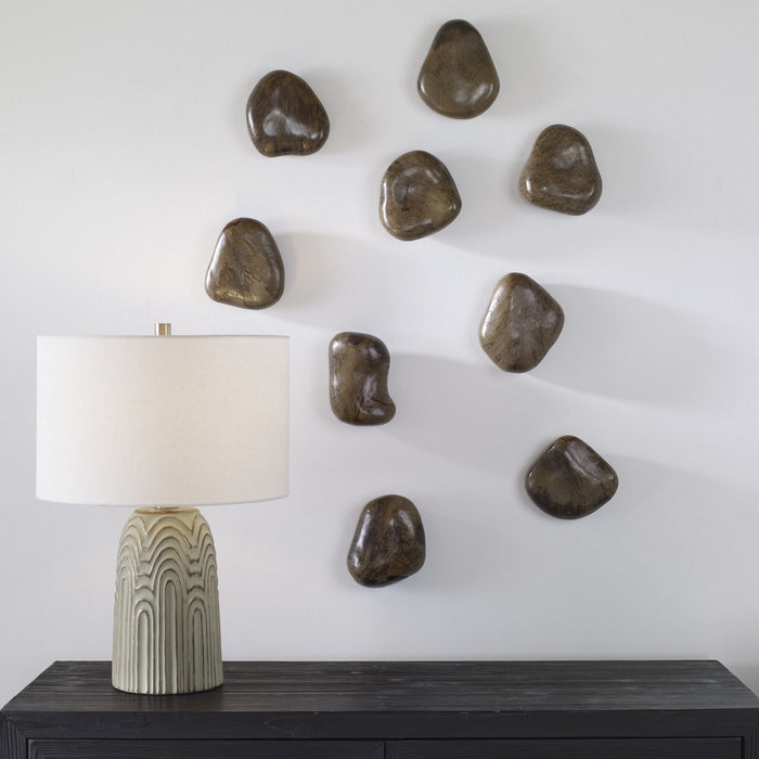 Uttermost 04323 Wall Decor, S/9, Walnut Brown