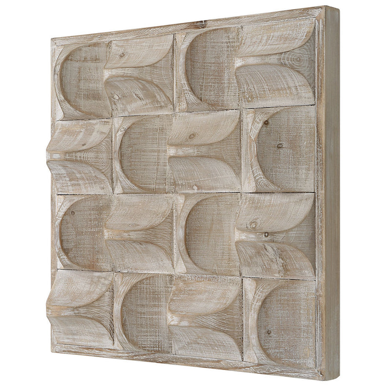 Uttermost 04329 Wall Decor, Natural Wash And Ivory Highlights